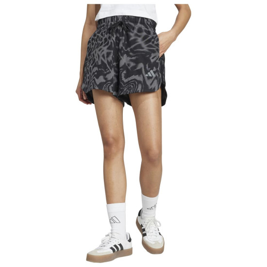 Adidas Γυναικείο σορτς Essentials 3-Stripes Fench Terry Animal Print Shorts